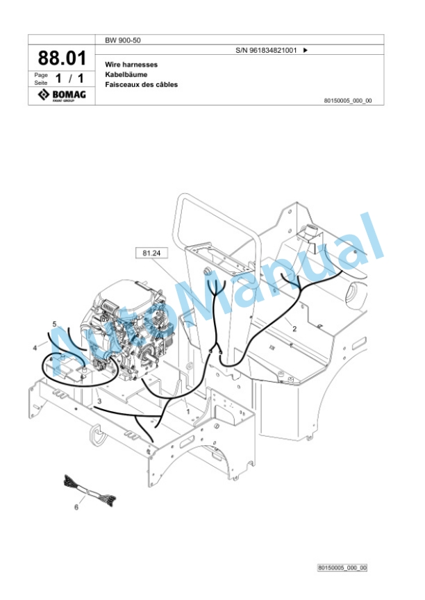 Bomag BW 900-50 Tandem Vibratory Roller Spare Parts Catalogue 00827119 4 Bomag BW 900-50 Tandem Vibratory Roller Spare Parts Catalogue 00827119-4
