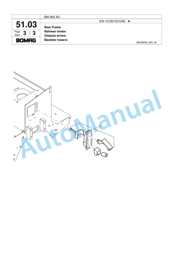 Bomag BW 900 AD Tandem Vibratory Roller Spare Parts Catalogue 00817570 2 Bomag BW 900 AD Tandem Vibratory Roller Spare Parts Catalogue 00817570-2