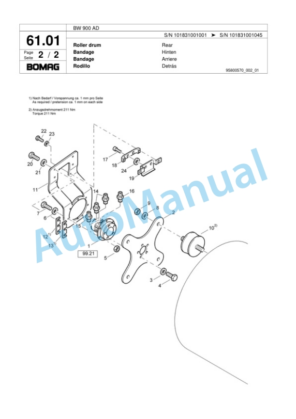 Bomag BW 900 AD Tandem Vibratory Roller Spare Parts Catalogue 00817570 3 Bomag BW 900 AD Tandem Vibratory Roller Spare Parts Catalogue 00817570-3