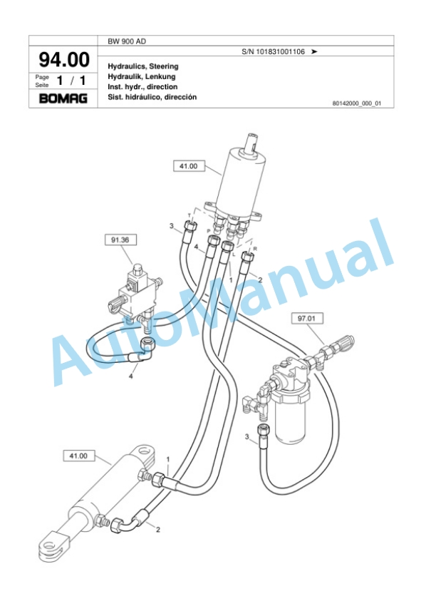 Bomag BW 900 AD Tandem Vibratory Roller Spare Parts Catalogue 00817570 5 Bomag BW 900 AD Tandem Vibratory Roller Spare Parts Catalogue 00817570-5