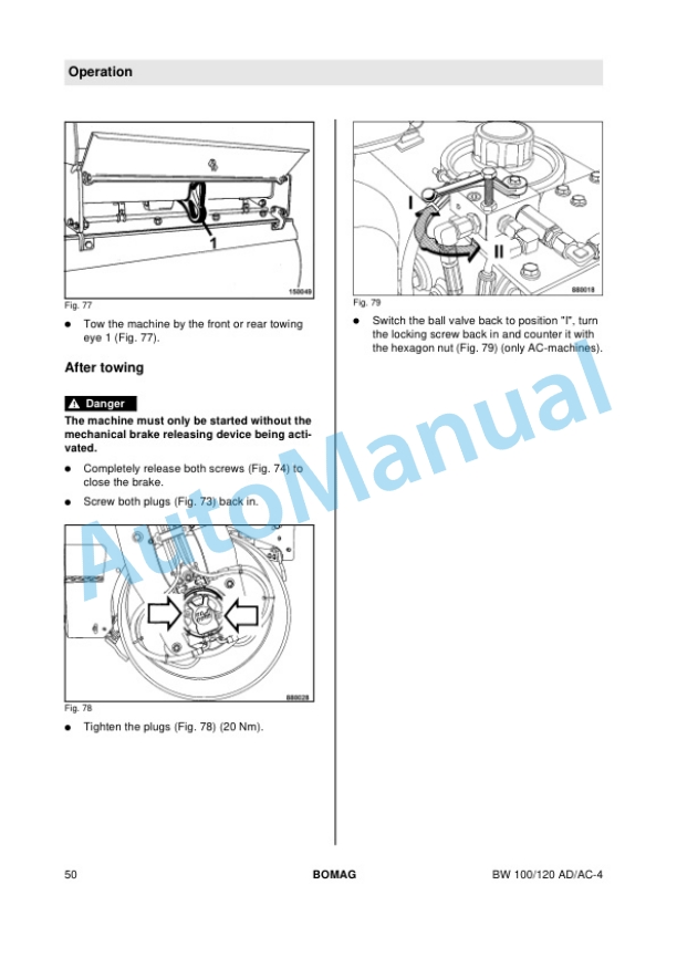 Alternative view of Bomag BW100AD-4, BW120 AD-4, BW100AC-4, BW120 AC-4 Tandem Vibratory Roller Operating and Maintenance Instructions 00811481
