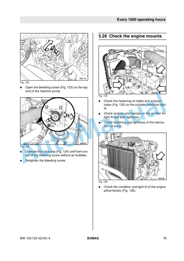 Bomag BW100AD-4, BW120 AD-4, BW100AC-4, BW120 AC-4 Tandem Vibratory Roller Operating and Maintenance Instructions 00811481 5 Bomag BW100AD-4, BW120 AD-4, BW100AC-4, BW120 AC-4 Tandem Vibratory Roller Operating and Maintenance Instructions 00811481 - Image 5