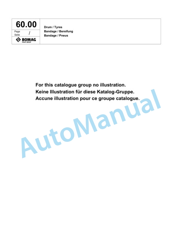 Bomag BW11AS Steel Wheel Roller Spare Parts Catalogue 00817891 2 Bomag BW11AS Steel Wheel Roller Spare Parts Catalogue 00817891-2
