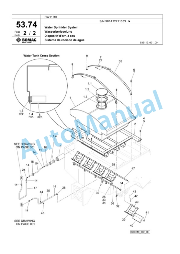 Bomag BW11RH Pneumatic Tyred Roller Spare Parts Catalogue 00818825 2 Bomag BW11RH Pneumatic Tyred Roller Spare Parts Catalogue 00818825-2