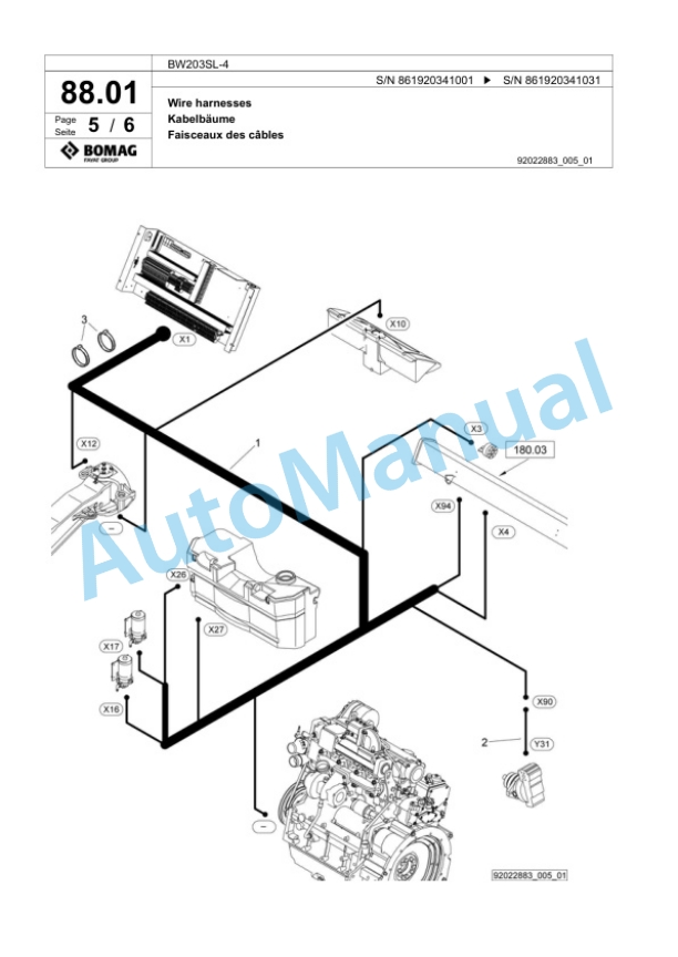 Bomag BW203SL-4 Tandem Vibratory Roller Spare Parts Catalogue 00825959 4 Bomag BW203SL-4 Tandem Vibratory Roller Spare Parts Catalogue 00825959-4