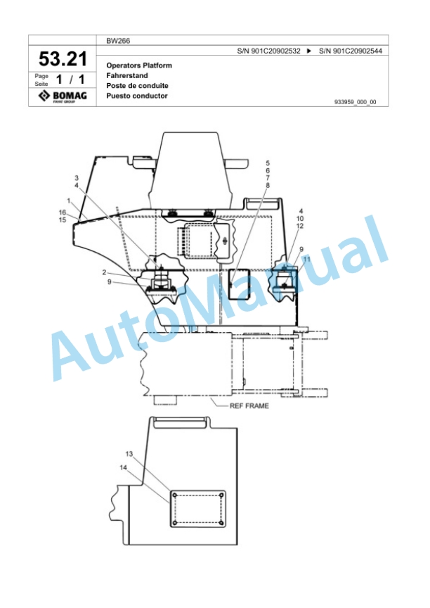 Bomag BW266 Tandem Vibratory Roller Spare Parts Catalogue 00817895 2 Bomag BW266 Tandem Vibratory Roller Spare Parts Catalogue 00817895-2