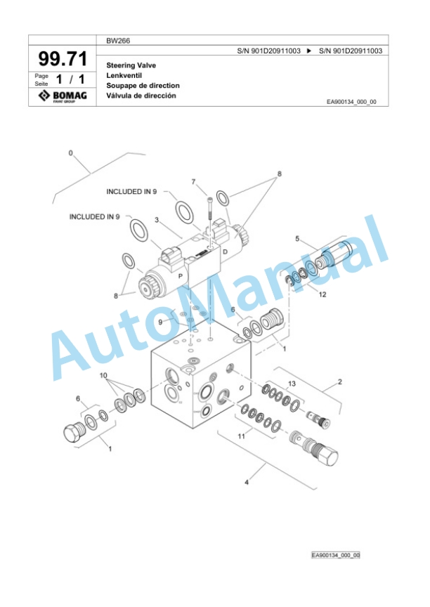 Bomag BW266 Tandem Vibratory Roller Spare Parts Catalogue 00818925 5 Bomag BW266 Tandem Vibratory Roller Spare Parts Catalogue 00818925-5