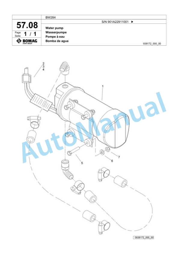 Bomag BW284 Tandem Vibratory Roller Spare Parts Catalogue 00818613 2 Bomag BW284 Tandem Vibratory Roller Spare Parts Catalogue 00818613-2