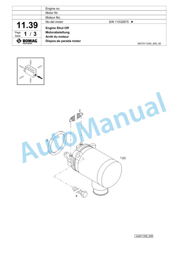 Bomag BW5AS Steel Wheel Roller Spare Parts Catalogue 00818977 2 Bomag BW5AS Steel Wheel Roller Spare Parts Catalogue 00818977-2