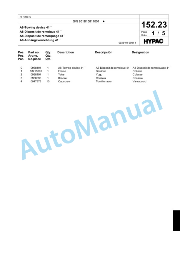 Bomag C 330 B Steel Wheel Roller Spare Parts Catalogue 00818619 4 Bomag C 330 B Steel Wheel Roller Spare Parts Catalogue 00818619-4