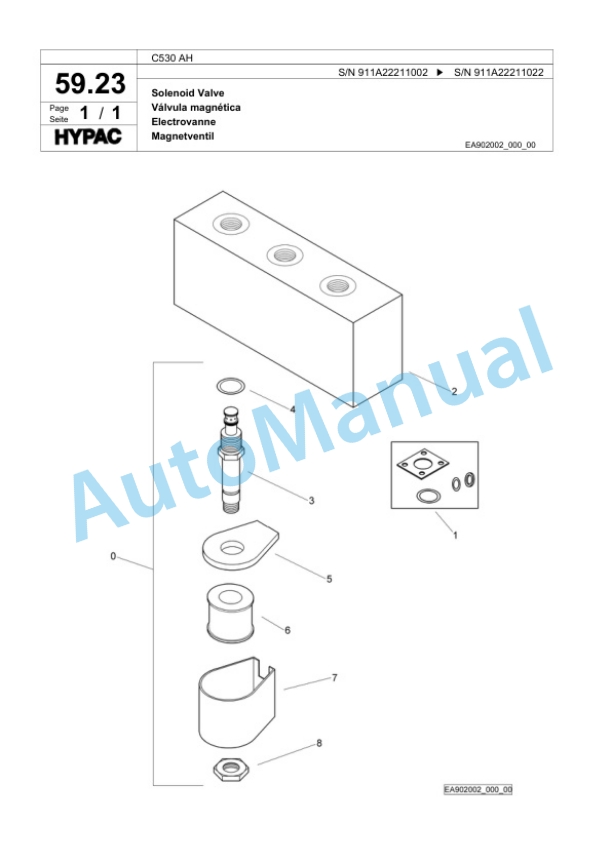Bomag C 530 AH Pneumatic Tired Roller Spare Parts Catalogue 00818607 2 Bomag C 530 AH Pneumatic Tired Roller Spare Parts Catalogue 00818607-2