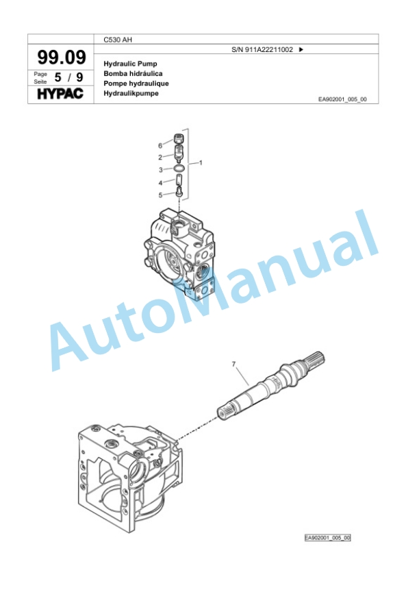 Bomag C 530 AH Pneumatic Tired Roller Spare Parts Catalogue 00818607 4 Bomag C 530 AH Pneumatic Tired Roller Spare Parts Catalogue 00818607-4