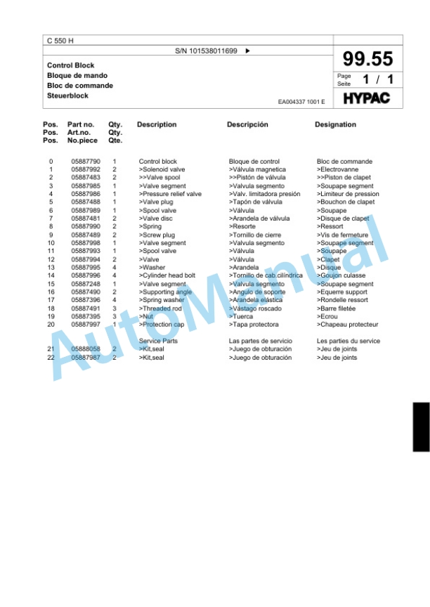 Bomag C 550 H Pneumatic Tired Roller Spare Parts Catalogue 00818691 4 Bomag C 550 H Pneumatic Tired Roller Spare Parts Catalogue 00818691-4