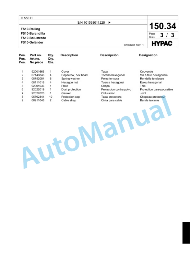 Bomag C 550 H Pneumatic Tired Roller Spare Parts Catalogue 00818691 5 Bomag C 550 H Pneumatic Tired Roller Spare Parts Catalogue 00818691-5