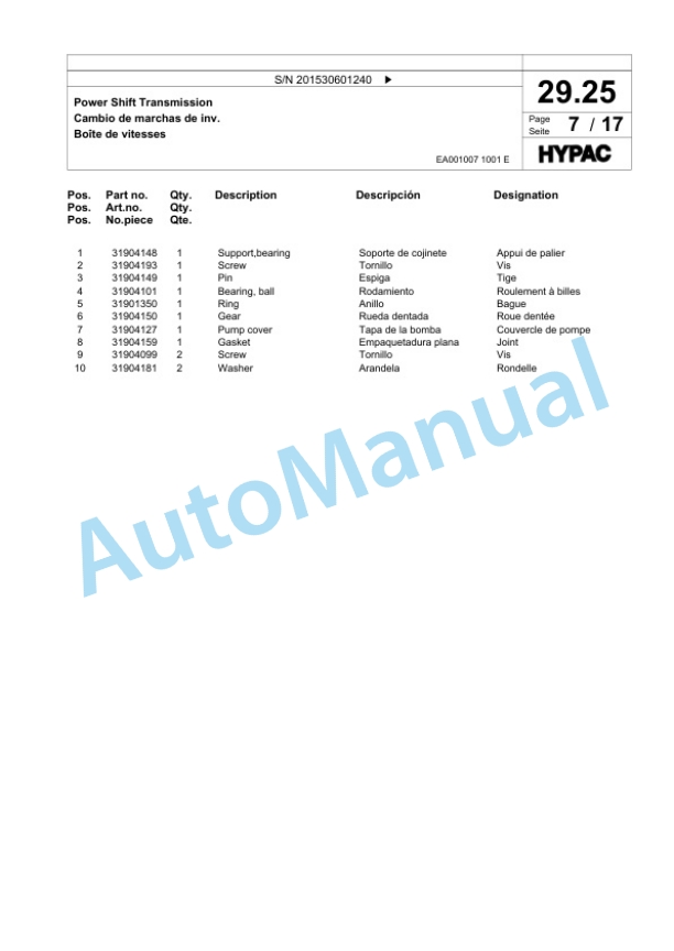 Bomag C 560 B Pneumatic Tyred Roller Spare Parts Catalogue 00817598 2 Bomag C 560 B Pneumatic Tyred Roller Spare Parts Catalogue 00817598-2