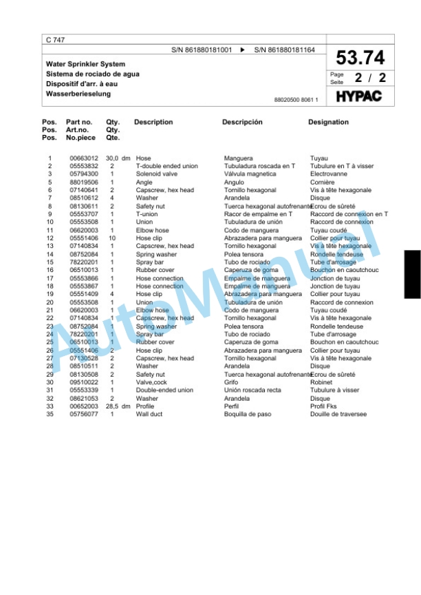 Bomag C 747 Tandem Vibratory Roller Spare Parts Catalogue 00818871 2 Bomag C 747 Tandem Vibratory Roller Spare Parts Catalogue 00818871-2