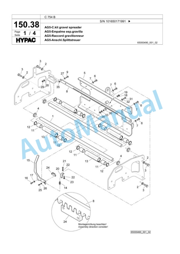 Bomag C 754 B Tandem Vibratory Roller Spare Parts Catalogue 00818389 4 Bomag C 754 B Tandem Vibratory Roller Spare Parts Catalogue 00818389-4