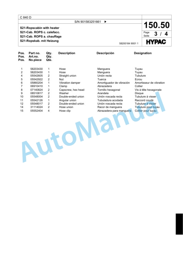 Bomag C 840 D Single Drum Wheel Drive Vibratory Roller Spare Parts Catalogue 00818415 5 Bomag C 840 D Single Drum Wheel Drive Vibratory Roller Spare Parts Catalogue 00818415-5