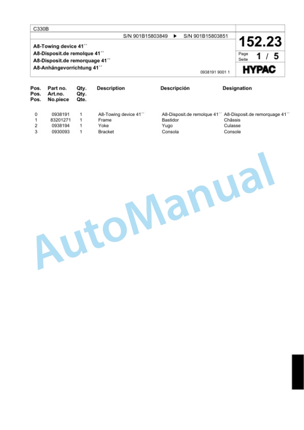 Bomag C330B Steel Wheel Roller Spare Parts Catalogue 00817747 4 Bomag C330B Steel Wheel Roller Spare Parts Catalogue 00817747-4