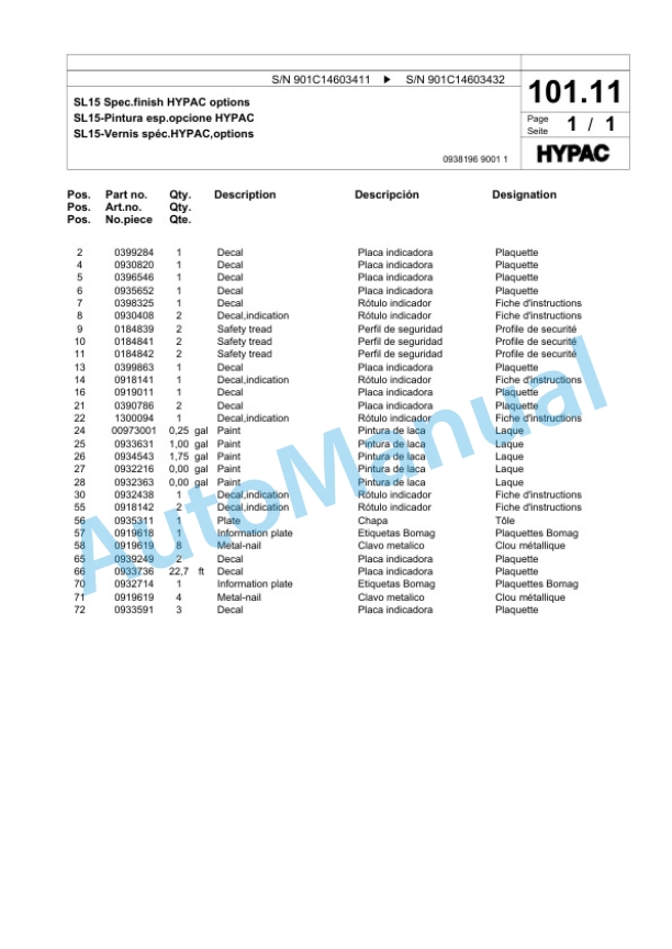 Bomag C340C Steel Wheel Roller Spare Parts Catalogue 00817873 5 Bomag C340C Steel Wheel Roller Spare Parts Catalogue 00817873-5