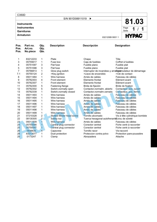 Bomag C350D Steel Wheel Roller Spare Parts Catalogue 00818627 3 Bomag C350D Steel Wheel Roller Spare Parts Catalogue 00818627-3