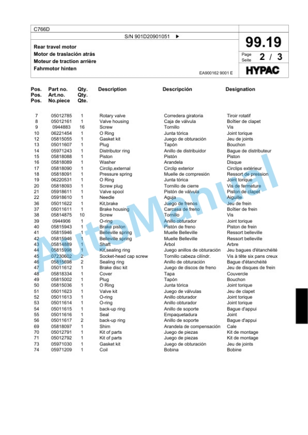 Bomag C766D Tandem Vibratory Roller Spare Parts Catalogue 00818529 5 Bomag C766D Tandem Vibratory Roller Spare Parts Catalogue 00818529-5