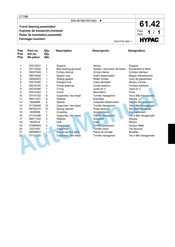 Bomag C778B Tandem Vibratory Roller Spare Parts Catalogue 00817881 3 Bomag C778B Tandem Vibratory Roller Spare Parts Catalogue 00817881-3