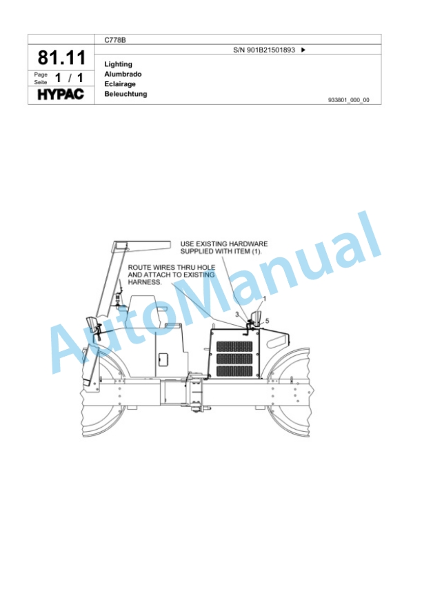 Bomag C778B Tandem Vibratory Roller Spare Parts Catalogue 00817881 4 Bomag C778B Tandem Vibratory Roller Spare Parts Catalogue 00817881-4