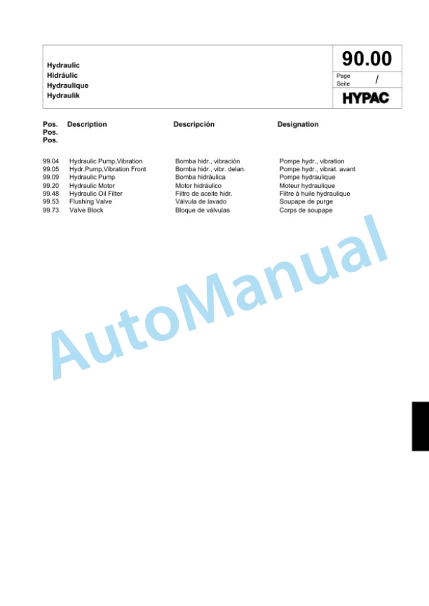 Bomag C778B Tandem Vibratory Roller Spare Parts Catalogue 00817881 5 Bomag C778B Tandem Vibratory Roller Spare Parts Catalogue 00817881-5