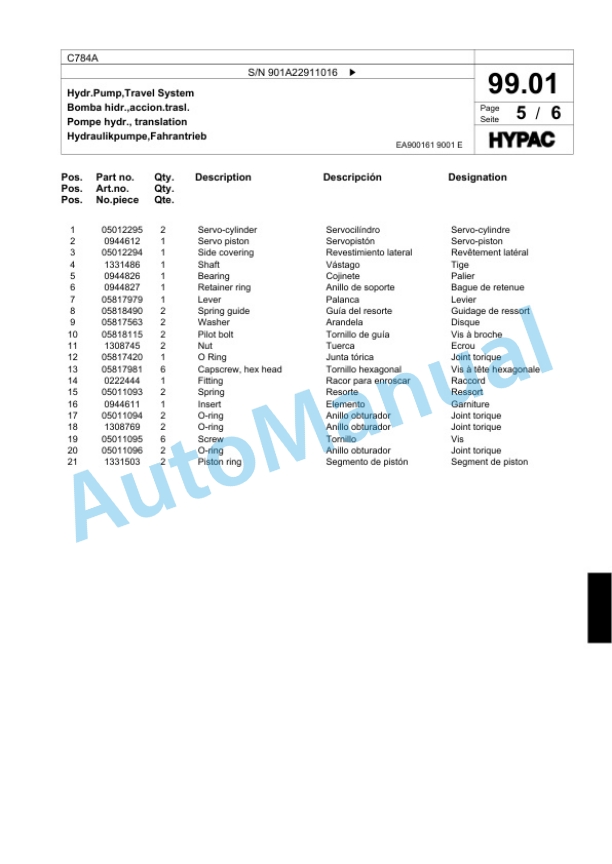 Bomag C784A Tandem Vibratory Roller Spare Parts Catalogue 00818615 4 Bomag C784A Tandem Vibratory Roller Spare Parts Catalogue 00818615-4
