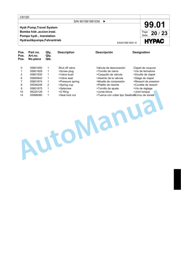 Bomag C812D Single Drum Wheel Drive Vibratory Roller Spare Parts Catalogue 00818313 4 Bomag C812D Single Drum Wheel Drive Vibratory Roller Spare Parts Catalogue 00818313-4