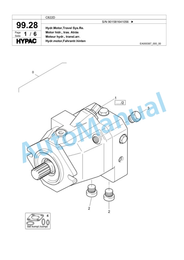 Bomag C822D Single Drum Wheel Drive Vibratory Roller Spare Parts Catalogue 00818945 4 Bomag C822D Single Drum Wheel Drive Vibratory Roller Spare Parts Catalogue 00818945-4