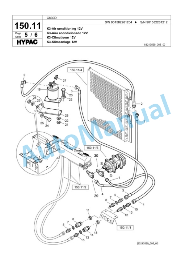 Bomag C830D Single Drum Wheel Drive Vibratory Roller Spare Parts Catalogue 00818579 3 Bomag C830D Single Drum Wheel Drive Vibratory Roller Spare Parts Catalogue 00818579-3