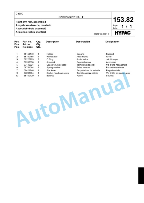 Bomag C830D Single Drum Wheel Drive Vibratory Roller Spare Parts Catalogue 00818579 4 Bomag C830D Single Drum Wheel Drive Vibratory Roller Spare Parts Catalogue 00818579-4