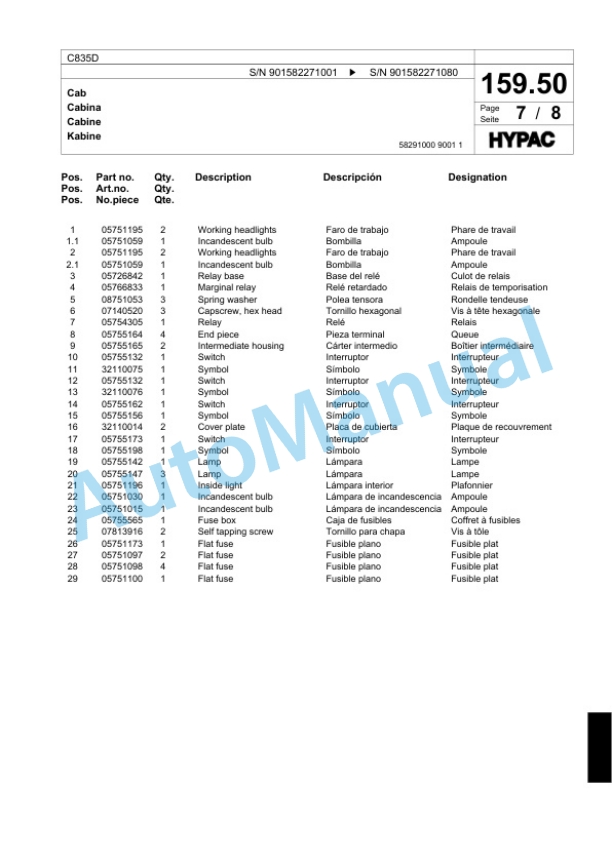Bomag C835D Single Drum Wheel Drive Vibratory Roller Spare Parts Catalogue 00818583 5 Bomag C835D Single Drum Wheel Drive Vibratory Roller Spare Parts Catalogue 00818583-5