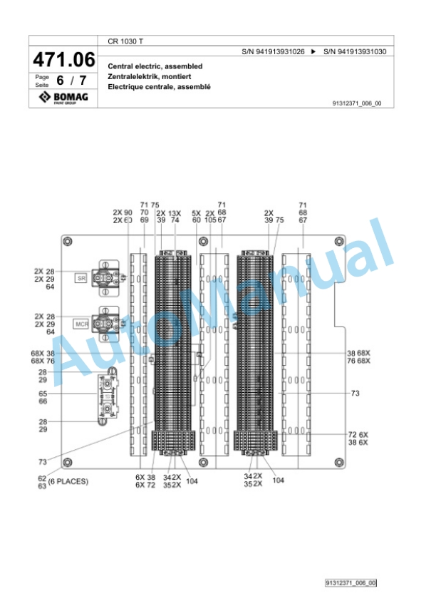 Bomag CR 1030 T Paver Spare Parts Catalogue 00825489 2 Bomag CR 1030 T Paver Spare Parts Catalogue 00825489-2
