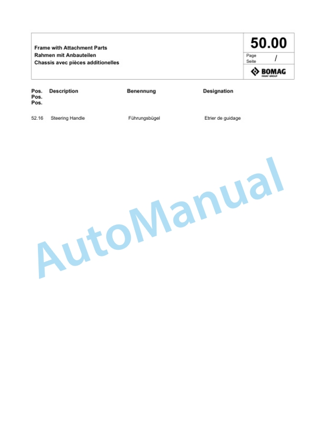 Bomag DFP11 Vibratory Plate Compactor Spare Parts Catalogue 00825419 2 Bomag DFP11 Vibratory Plate Compactor Spare Parts Catalogue 00825419-2