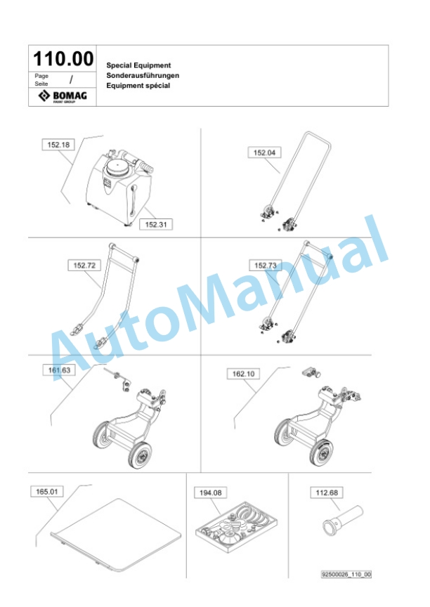 Bomag DFP11 Vibratory Plate Compactor Spare Parts Catalogue 00826127 4 Bomag DFP11 Vibratory Plate Compactor Spare Parts Catalogue 00826127-4