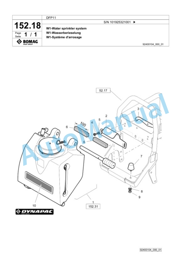 Bomag DFP11 Vibratory Plate Compactor Spare Parts Catalogue 00826127 5 Bomag DFP11 Vibratory Plate Compactor Spare Parts Catalogue 00826127-5
