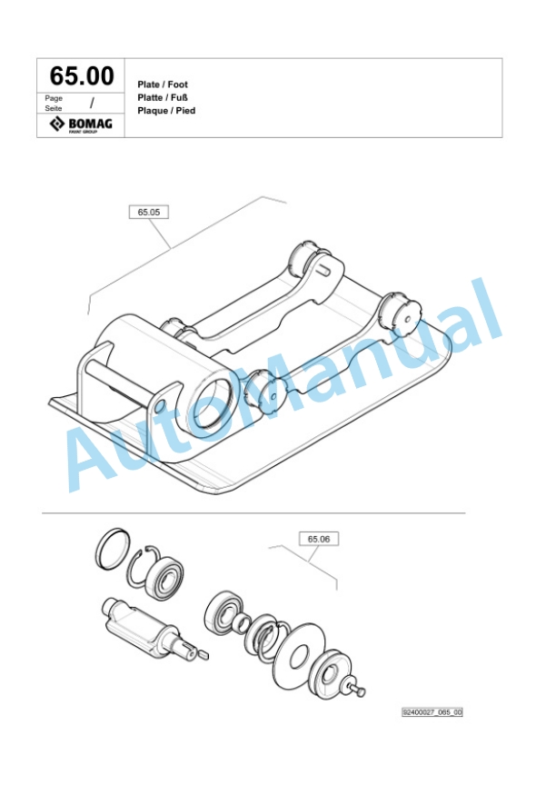 Bomag DFP5 Vibratory Plate Compactor Spare Parts Catalogue 00825659 3 Bomag DFP5 Vibratory Plate Compactor Spare Parts Catalogue 00825659-3