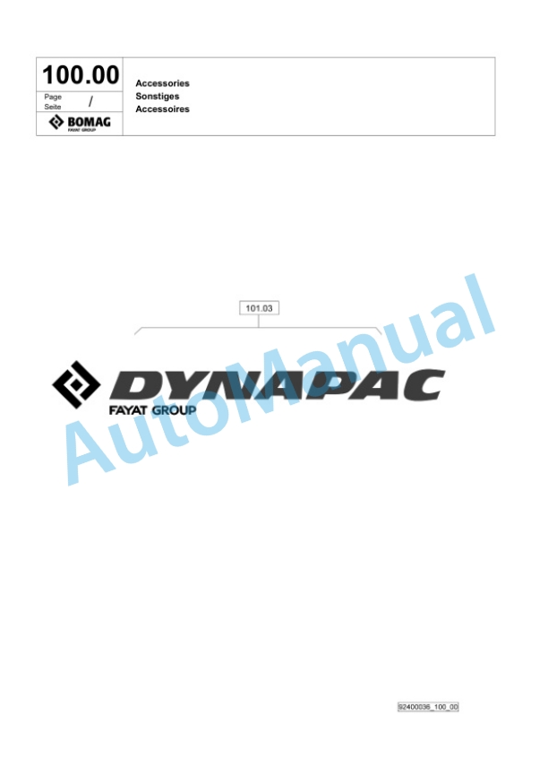 Bomag DFP9 Vibratory Plate Compactor Spare Parts Catalogue 00825481 4 Bomag DFP9 Vibratory Plate Compactor Spare Parts Catalogue 00825481-4