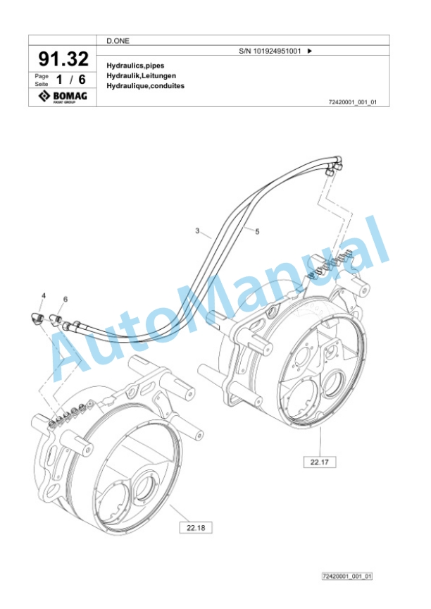 Bomag D.ONE Multi Purpose Compactor Spare Parts Catalogue 00826649 3 Bomag D.ONE Multi Purpose Compactor Spare Parts Catalogue 00826649-3