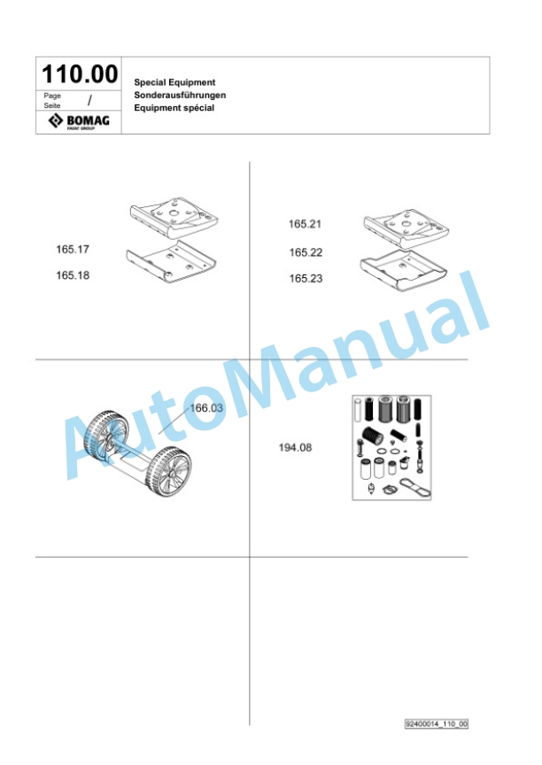 Bomag DR6Xe Vibratory Tamper Spare Parts Catalogue 00826967 4 Bomag DR6Xe Vibratory Tamper Spare Parts Catalogue 00826967-4