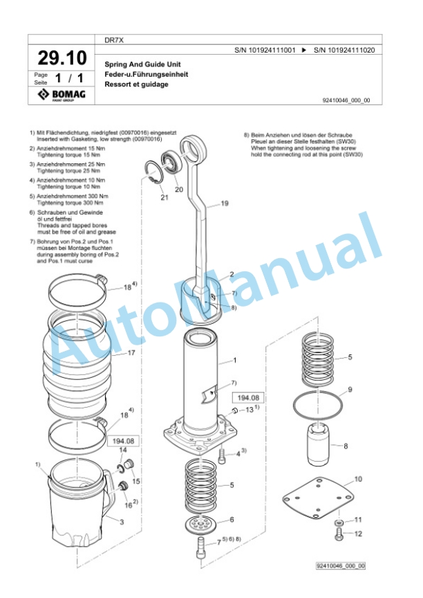 Bomag DR7X Vibratory Tamper Spare Parts Catalogue 00825583 2 Bomag DR7X Vibratory Tamper Spare Parts Catalogue 00825583-2