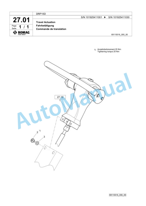 Bomag DRP15D Vibratory Plate Compactor Spare Parts Catalogue 00826525 2 Bomag DRP15D Vibratory Plate Compactor Spare Parts Catalogue 00826525-2