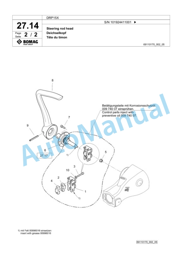 Bomag DRP15X Vibratory Plate Compactor Spare Parts Catalogue 00825647 2 Bomag DRP15X Vibratory Plate Compactor Spare Parts Catalogue 00825647-2