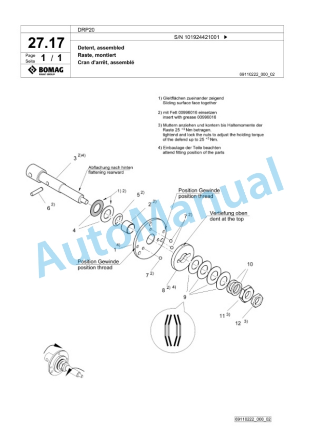 Bomag DRP20 Vibratory Plate Compactor Spare Parts Catalogue 00825607 2 Bomag DRP20 Vibratory Plate Compactor Spare Parts Catalogue 00825607-2