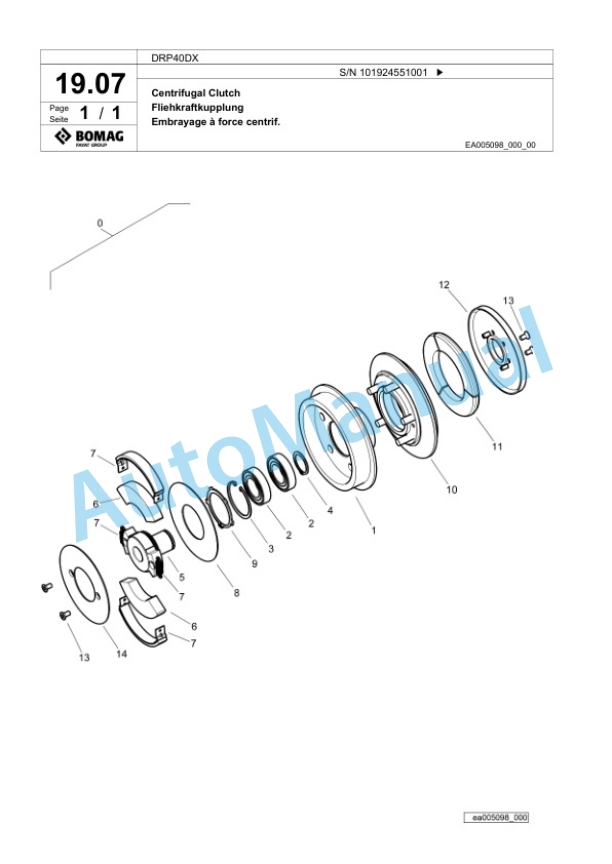 Bomag DRP40DX Vibratory Plate Compactor Spare Parts Catalogue 00826441 2 Bomag DRP40DX Vibratory Plate Compactor Spare Parts Catalogue 00826441-2