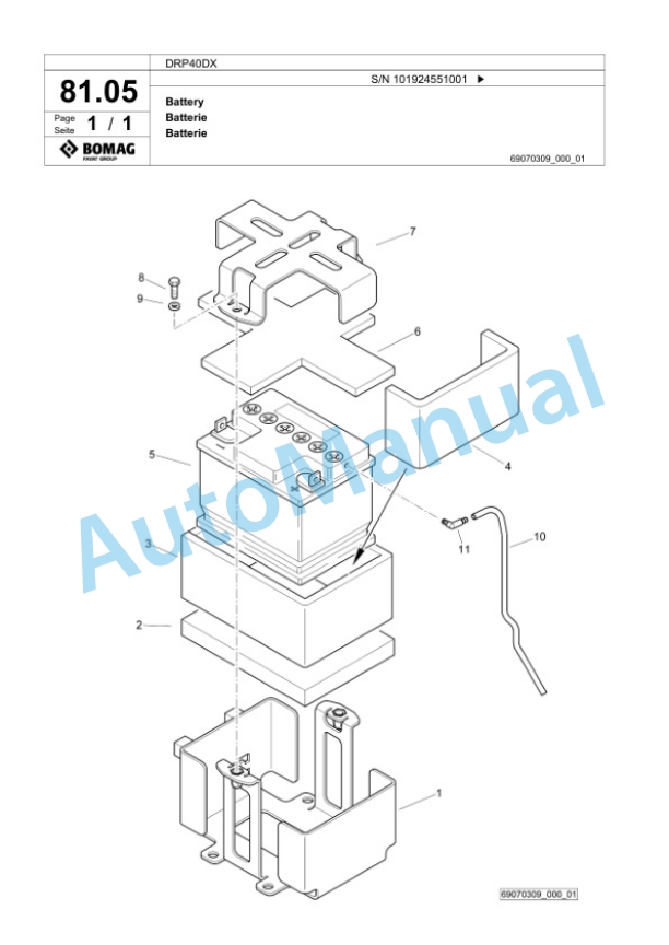 Bomag DRP40DX Vibratory Plate Compactor Spare Parts Catalogue 00826441 5 Bomag DRP40DX Vibratory Plate Compactor Spare Parts Catalogue 00826441-5