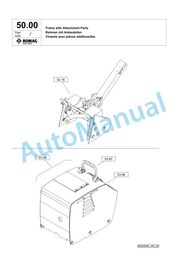 Bomag DRP40DX Vibratory Plate Compactor Spare Parts Catalogue 00826531 2 Bomag DRP40DX Vibratory Plate Compactor Spare Parts Catalogue 00826531-2